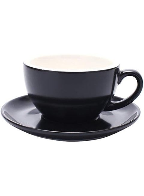 Ceramic Coffee Cup With Plate Perfect For Mug Lovers Single or Double Espresso Cappuccino Latte and Tea 75ml