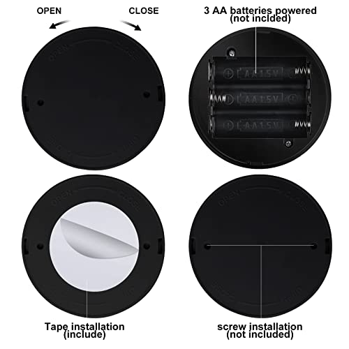 Hortsun 6 Pieces Battery Operated Spotlights Indoor LED Wireless Spotlight Indoor 13 Color up Lights with Rotatable Light Head Stick on Wall Hallway for Painting Picture Artwork Closet (Black) - Image 5