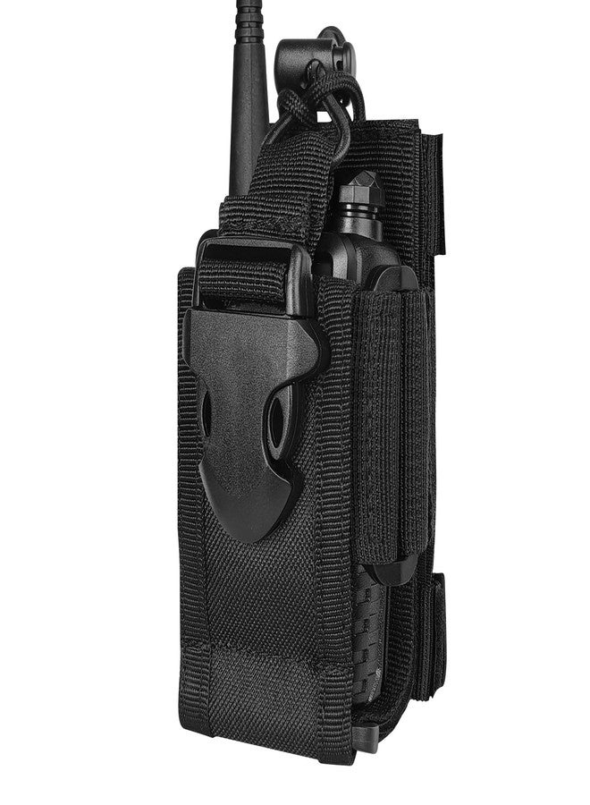 LUITON Tactical Molle Radio Pouch - Heavy Duty Holster Bag for Two-Way Walkie Talkies - Compatible with Bags/Packs/Duffels (Black) - Image 1