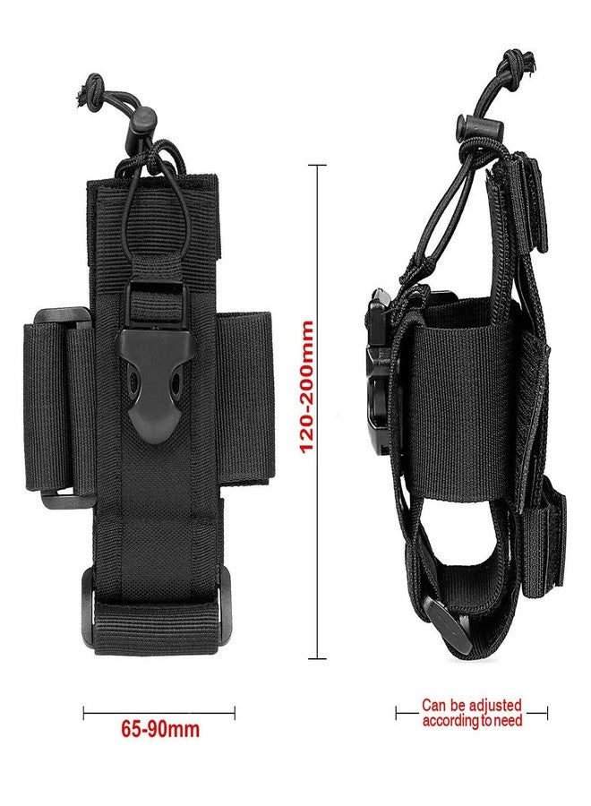 LUITON Tactical Molle Radio Pouch - Heavy Duty Holster Bag for Two-Way Walkie Talkies - Compatible with Bags/Packs/Duffels (Black) - Image 5