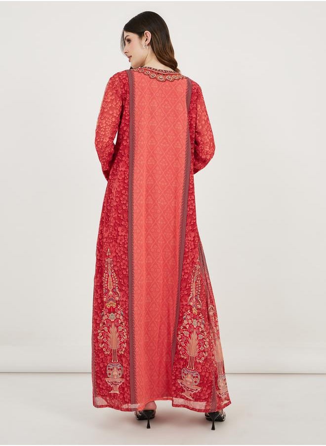 Maxim Creation Maxim Creation Printed Georgette Kaftan with Studded Detail  - Image 4