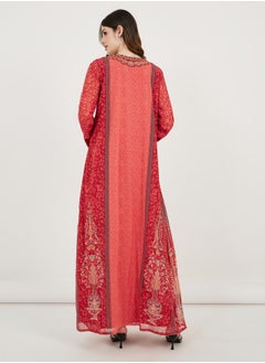 Maxim Creation Printed Georgette Kaftan with Studded Detail by Styli  - Image 4