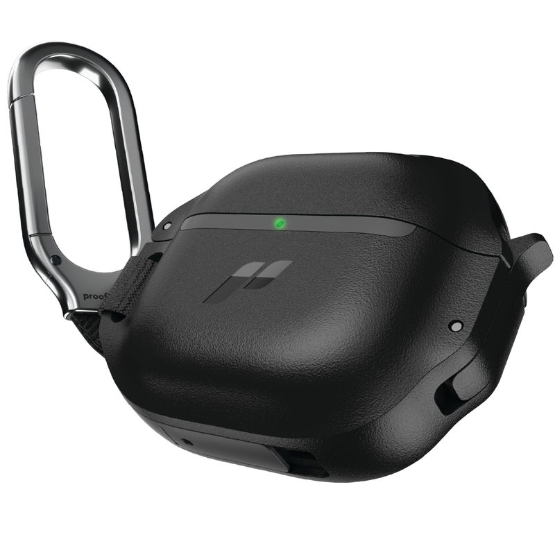 Proof Labs for AirPods 4 Case with Lock - Tough AirPods 4th Generation Case Cover with Carabiner, Rugged Protection and Hard Protective Shell (Black, AirPods 4th Gen) - Image 1