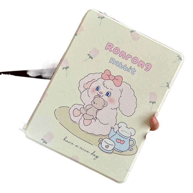 DGG White Rotating iPad Case Compatible with iPad Mini with Pencil Holder - Image 1
