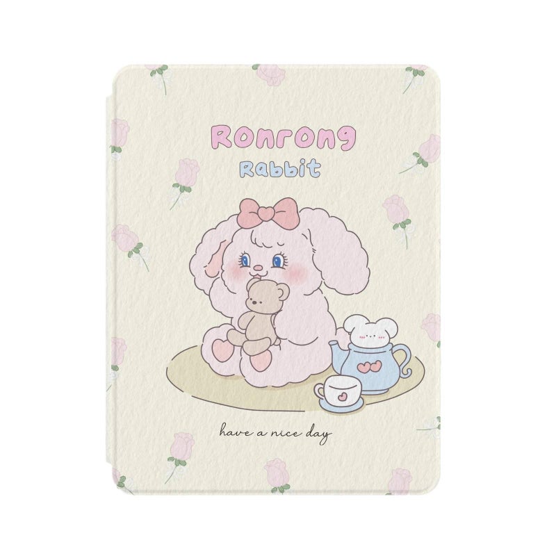 DGG White Rotating iPad Case Compatible with iPad Mini with Pencil Holder - Image 5