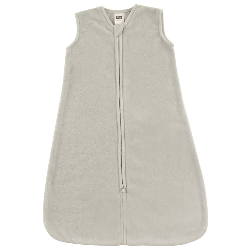 Hudson Baby Unisex Baby Plush Sleeping Bag Sack Blanket Solid Light Gray Fleece 1824 Months