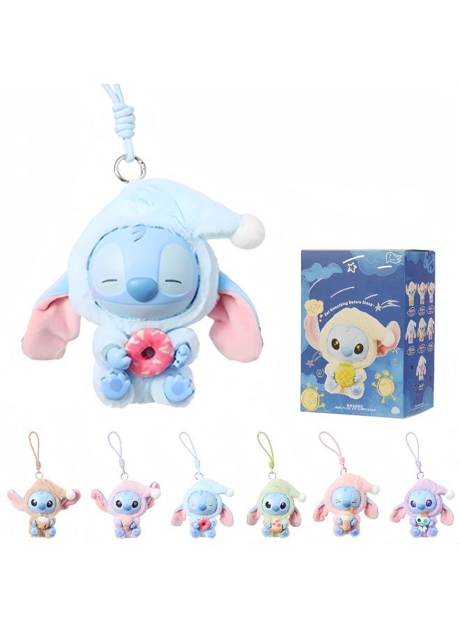 xppier Stitch Eat Something Before Sleep Collection Blind Box Plush Toy Keychain Single Box Vinyl Plush Toy Figure Model for Bag Decoration,Surprises Gifts for Friends and Family, Single Box - Image 1