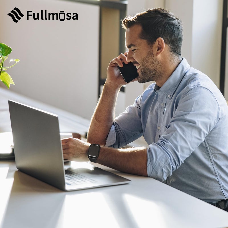 Fullmosa Leather Bands Compatible with Apple Watch 49mm 46mm 45mm 44mm 42mm 41mm 40mm 38mm Women Band Strap for iWatch Ultra 2/Ultra/10/9/8/7/6/5/4/3/2/1/SE2/SE, 49mm 46mm 45mm 44mm 42mm Black - Image 4