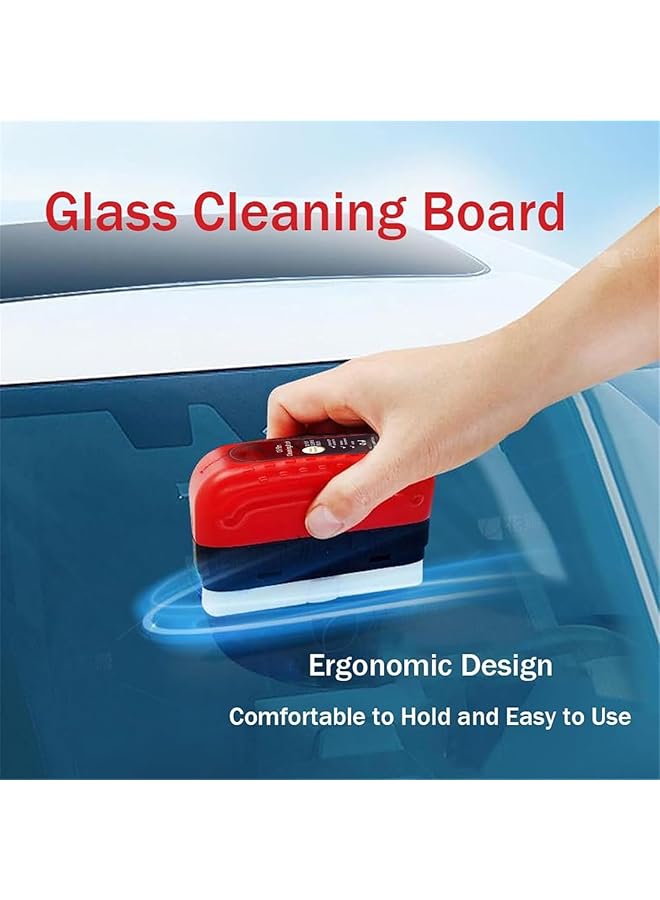 Goodern Automotive Oil Film Cleaning Brush,3Pcs Car Glass Oil Film Remover,All In One Wipe On Oil Film Remover For Windshield,Anti-Rain Fog Cleaning Glass Brush Improves Clarity And Visibility - Image 2