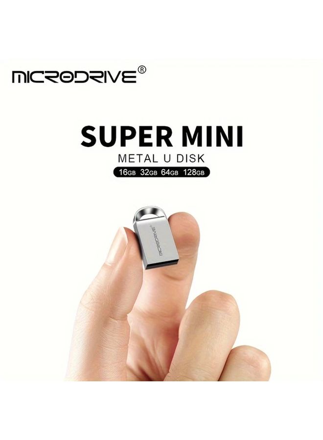 Microdrive Mini USB 2.0 Flash Drive 16GB Black Memory Stick With Key Ring - Image 4