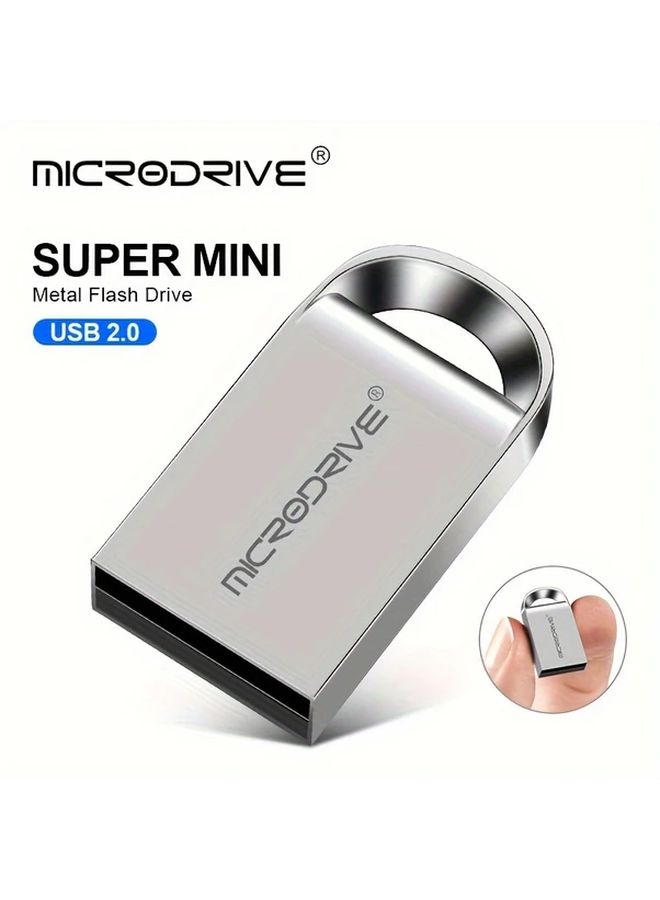 Microdrive Mini USB 2.0 Flash Drive 16GB Black Memory Stick With Key Ring - Image 1
