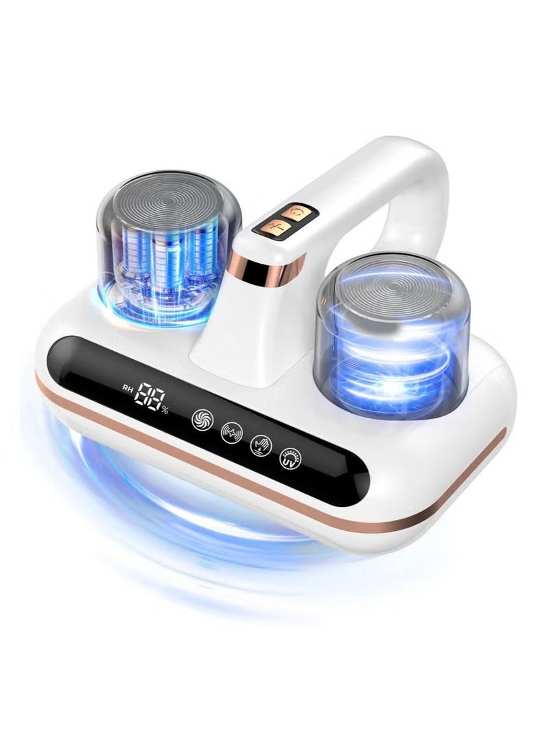 Zaros 2 in 1 Bed Vacuum Cleaner,Cordless Dust Mite Cleaner with UVC Light,10000pa 3000 Rpm/Min Brushroll Rotation & Heating & Ultrasonic & Humidity detection & Smart display - Image 2