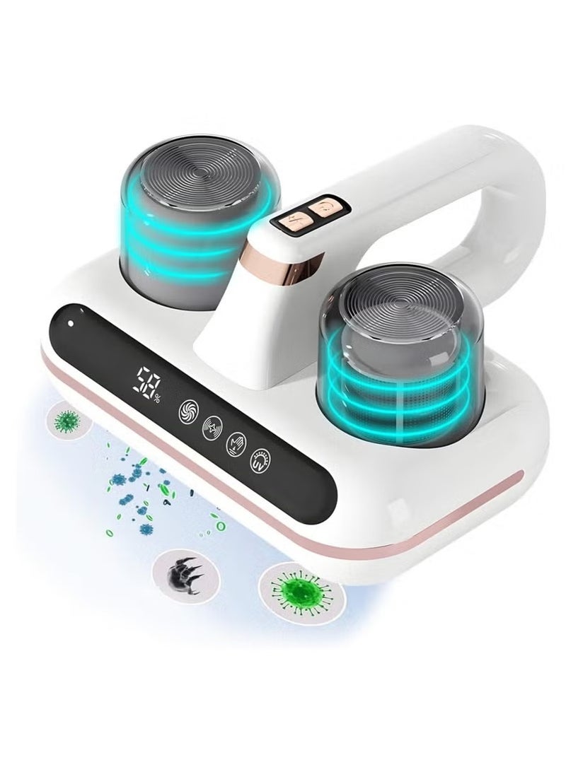 Zaros 2 in 1 Bed Vacuum Cleaner,Cordless Dust Mite Cleaner with UVC Light,10000pa 3000 Rpm/Min Brushroll Rotation & Heating & Ultrasonic & Humidity detection & Smart display - Image 1