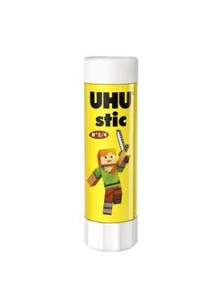 UHU Glue Stic Clear Minecraft Edition - Non-Toxic, Fast, Clean Adhesive for School, Office & Craft Projects – Large 21g, 1 Random Piece  - Image 1