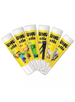 UHU Glue Stic Clear Minecraft Edition - Non-Toxic, Fast, Clean Adhesive for School, Office & Craft Projects – Large 21g, 1 Random Piece  - Image 3
