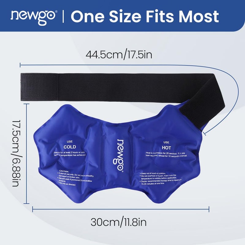NEWGO Ankle Ice Pack Wrap for Sprained Relief, Ice Pack for Ankle Inuries Reusable, Cold Therapy for Ankles Swelling, Post Surgery Recovery - Blue - Image 5