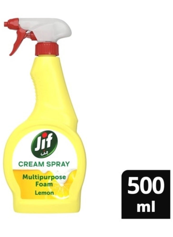 Jif - Cream Spray Multipurpose Foam Lemon 500 ML - Image 1