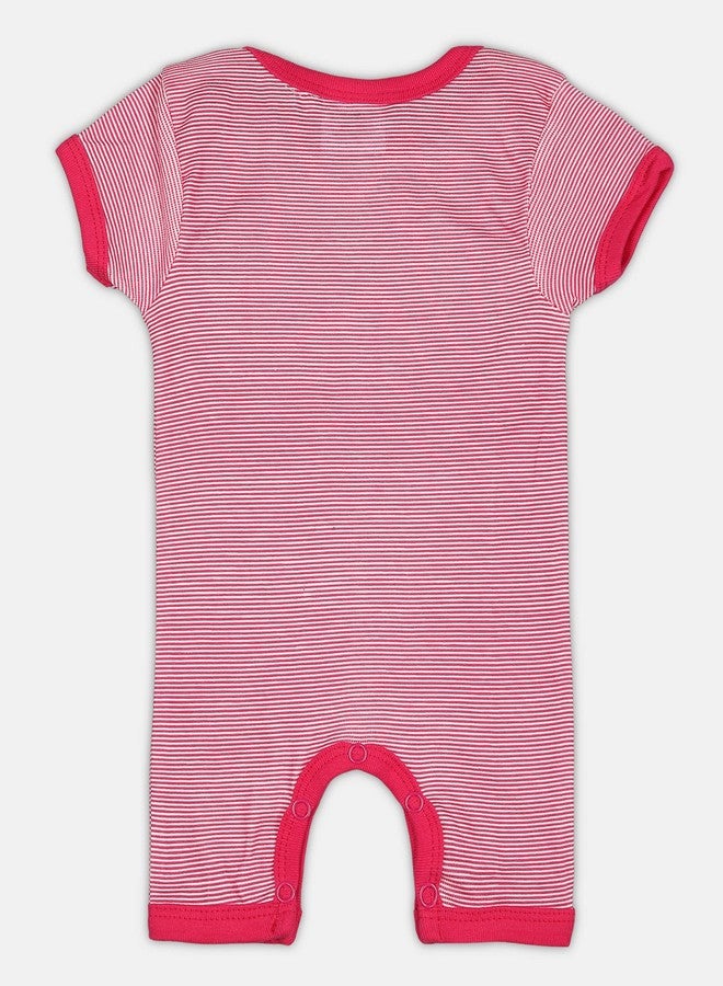 TiniBerry Baby Cotton Bodysuit/Romper/Onesie/Dungaree Knee Length For Baby Boys And Baby Girls (Pack of 3) (6-9 Months, Rani) - Image 5