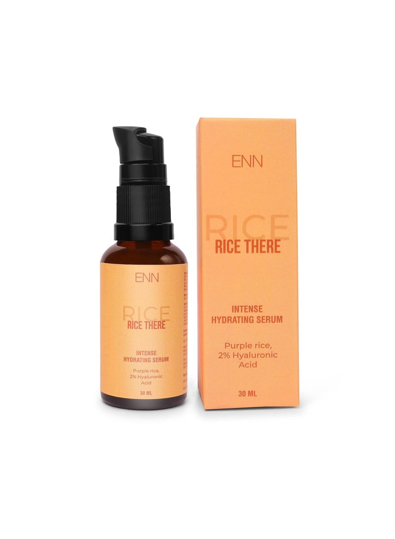 Enn Rice There Intense Hydrating Face Serum for Glowing Skin Lightweight Formula for Radiant Skin with Hyaluronic Acid for Skin Elasticity Anti Ageing 30ml - Image 1