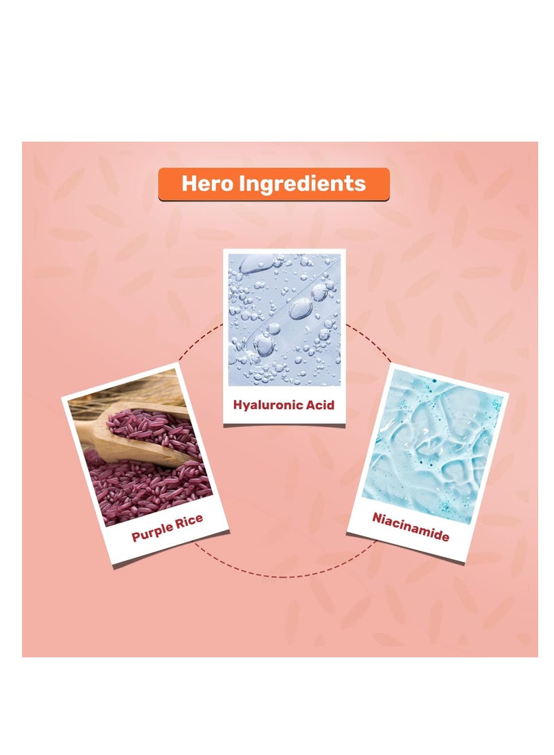 Enn Rice There Intense Hydrating Face Serum for Glowing Skin Lightweight Formula for Radiant Skin with Hyaluronic Acid for Skin Elasticity Anti Ageing 30ml - Image 3