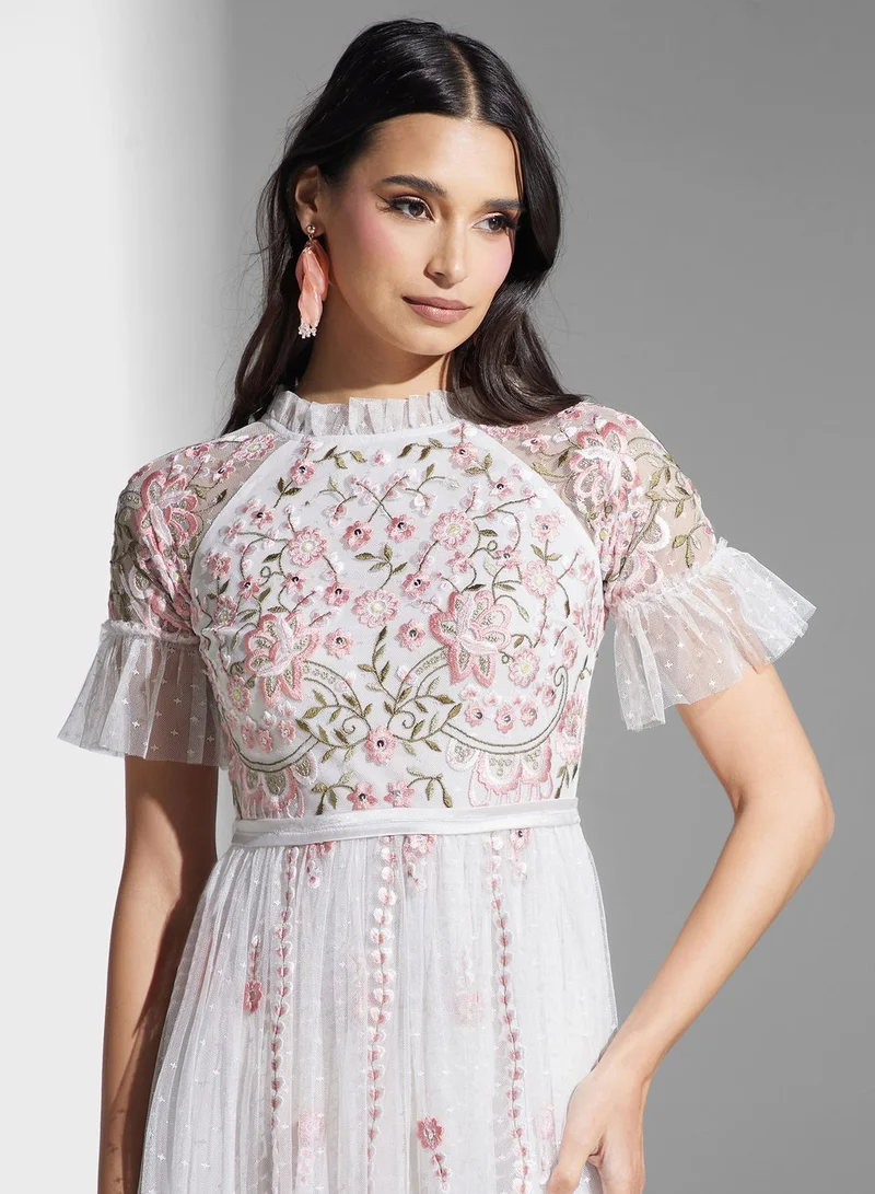 Frock and Frill Floral Printed Dress