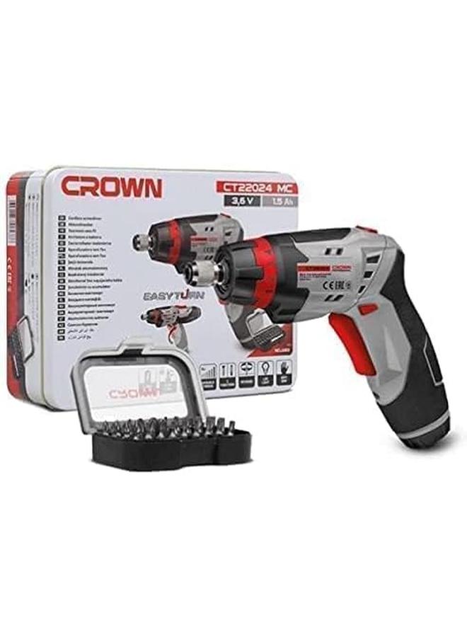 Crown Cordless Screwdriver 3.6V 1.5Ah - Image 2