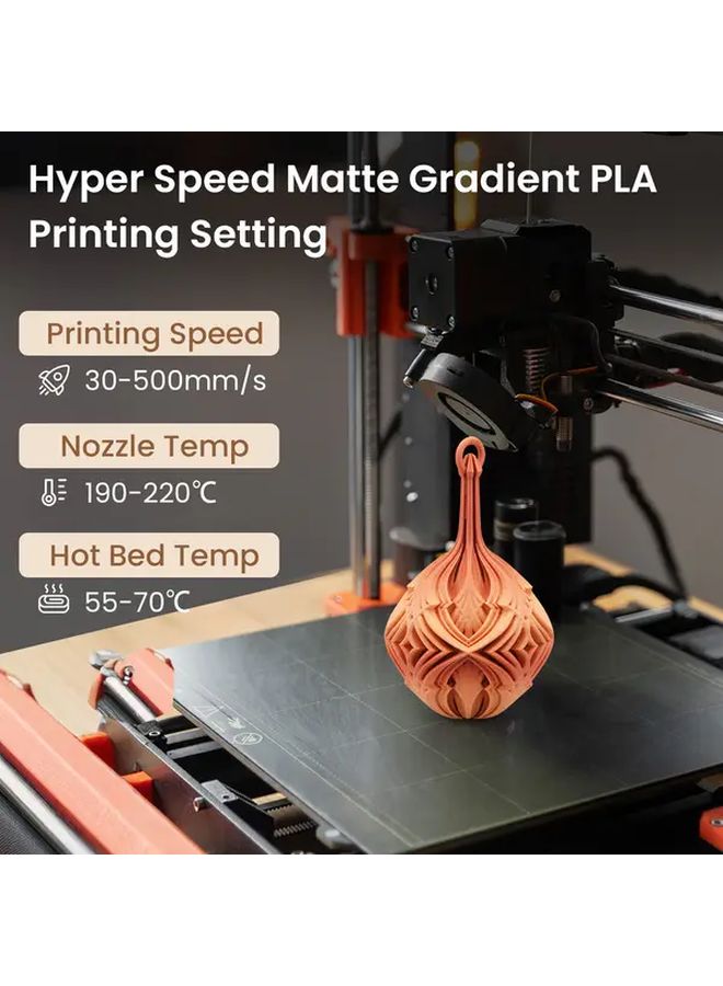 ERYONE Gradient Multicolor 1kg Fossil 1.75mm PLA 3D Printing Filament - Image 3