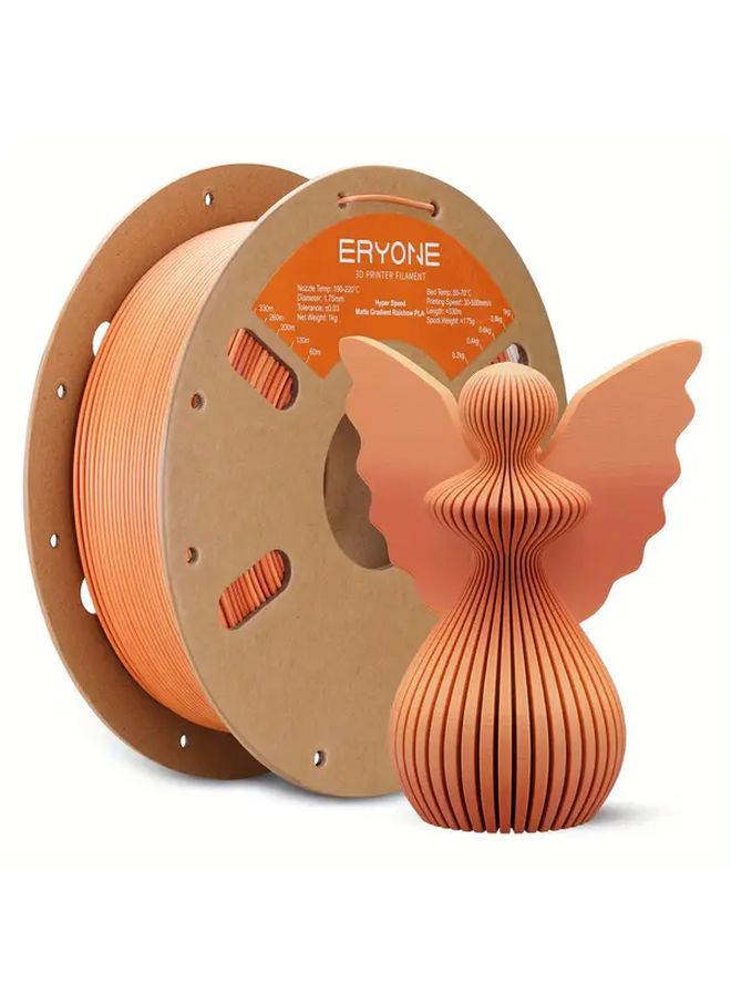 ERYONE Gradient Multicolor 1kg Fossil 1.75mm PLA 3D Printing Filament - Image 1