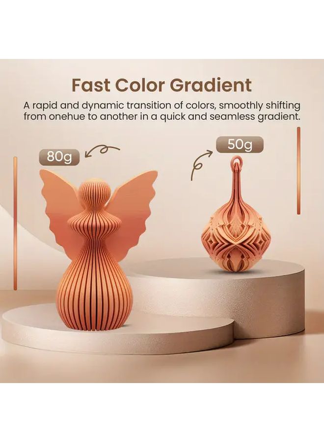 ERYONE Gradient Multicolor 1kg Fossil 1.75mm PLA 3D Printing Filament - Image 2