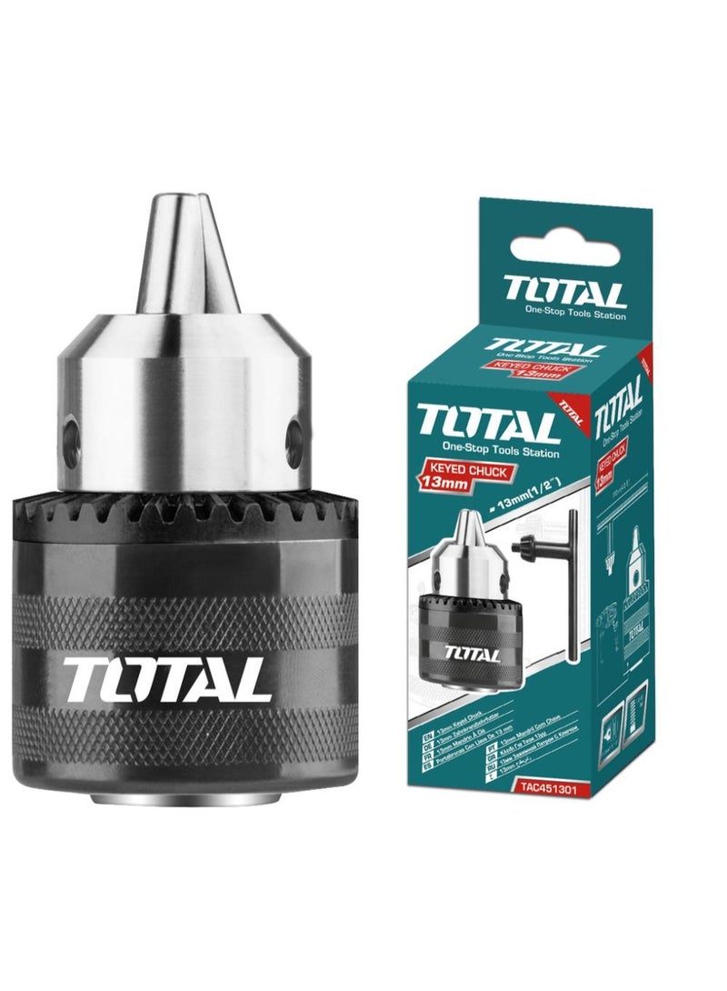 Total 13mm Keyed Chuck – Durable Drill Chuck with Key for Electric Drills, Impact Drills & Power Tools