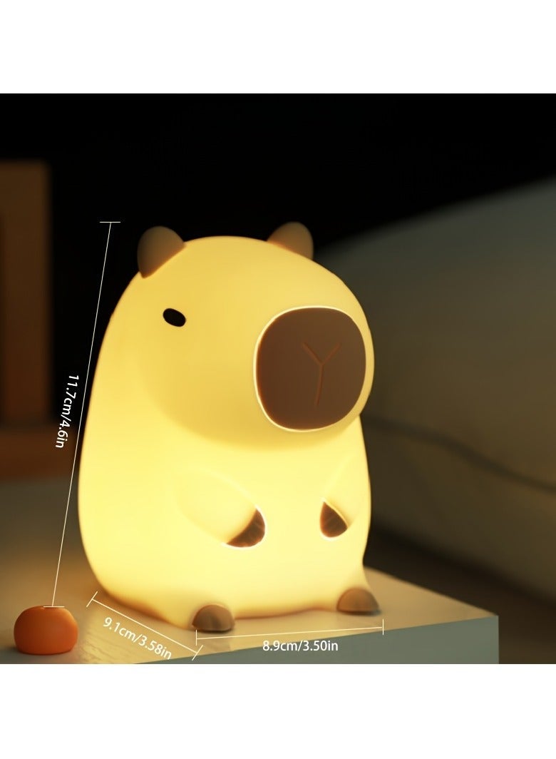 إيفرين 1 كابيبالا ليلة مصباح ، مصباح قرع ، رفيق النوم ، مصباح السرير مع كابل الناقل التسلسلي العام ، سيليكون المواد - Image 5