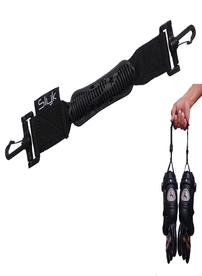 SLYK Carrier Buckle Strap Holder for Inline Skate, Roller Skates - Easy Carry Buckle Hook for Quick Transport & Storage of Skates (Black) - Image 1