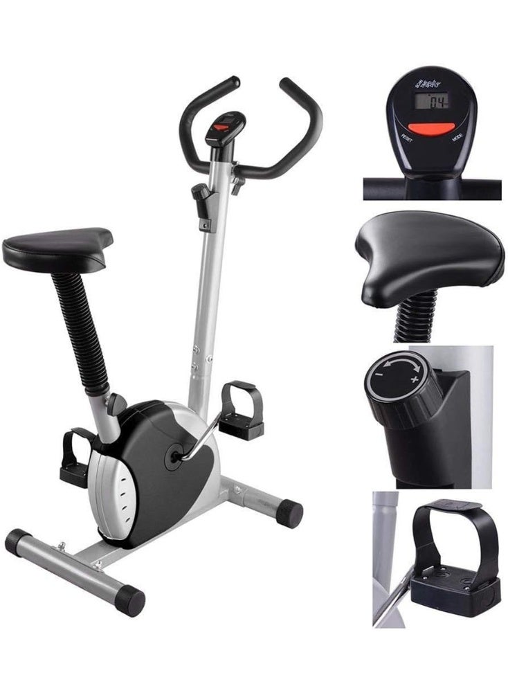 WALALLA Mini Exercise Bike Bike Trainer,Steel and Rubber Bike Pedal Exerciser Indoor Folding Bike Trainer Sturdy and Durable Bicycle Pedal Workout Fitness Equipment with LED Display - Image 1