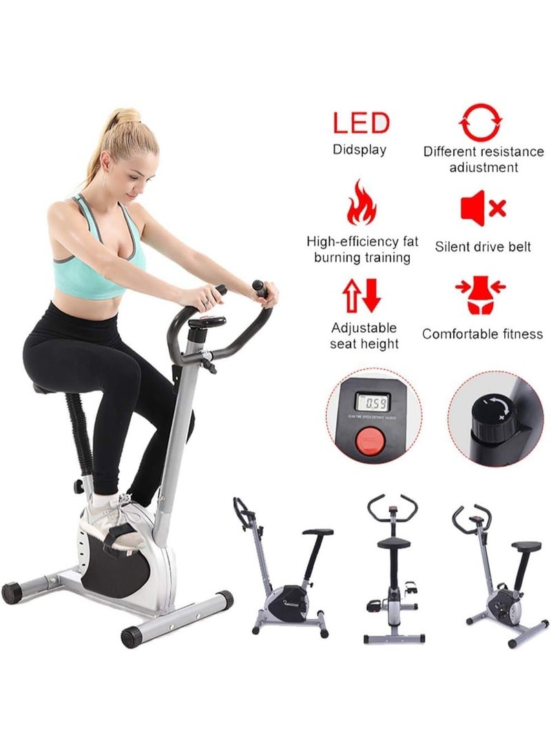 WALALLA Mini Exercise Bike Bike Trainer,Steel and Rubber Bike Pedal Exerciser Indoor Folding Bike Trainer Sturdy and Durable Bicycle Pedal Workout Fitness Equipment with LED Display - Image 3