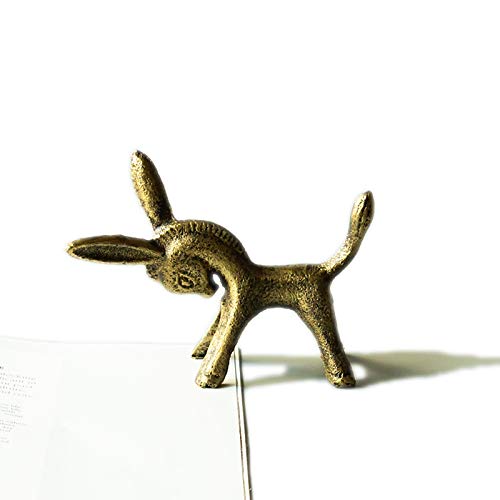 canjoyn Cast Iron Paperweight Garden Home Office Desk Decor Collection Animal Figurine (Donkey) - Image 1