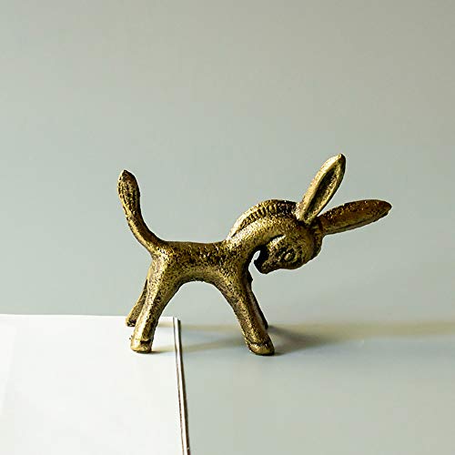 canjoyn Cast Iron Paperweight Garden Home Office Desk Decor Collection Animal Figurine (Donkey) - Image 3