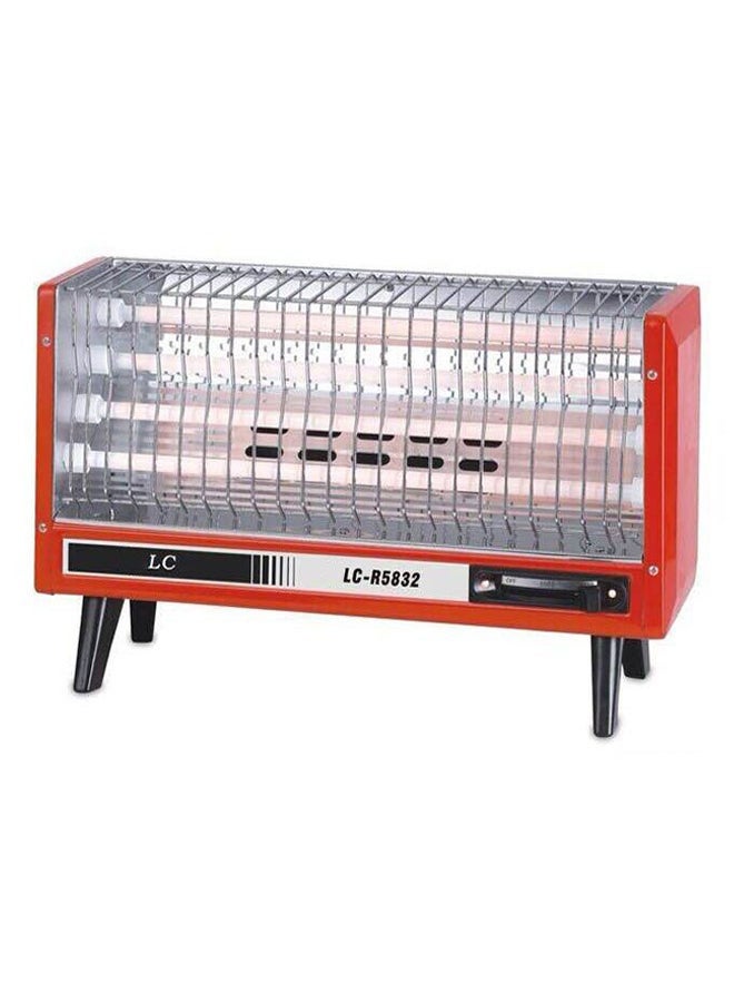 ال سي دفاية كهربائية للغرفة 2000 واط باللونين الأحمر والفضي