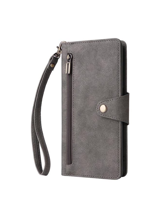 اس-توب جراب لهاتف Samsung Galaxy S24 FE 5G بمشبك برشام و9 بطاقات ومحفظة جلدية قابلة للطي بثلاثة أضعاف - Image 2