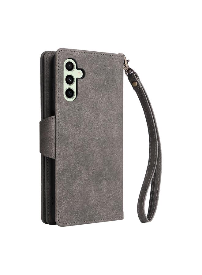 اس-توب جراب لهاتف Samsung Galaxy S24 FE 5G بمشبك برشام و9 بطاقات ومحفظة جلدية قابلة للطي بثلاثة أضعاف - Image 3