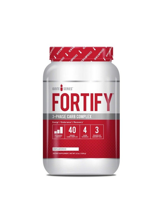 مجموعة التغذية الكاملة Ignite Series Fortify 3-Phase Carb Complex، بدون نكهة، زيادة الطاقة، دعم القدرة على التحمل، عبوة 42 أونصة (30 وجبة)
