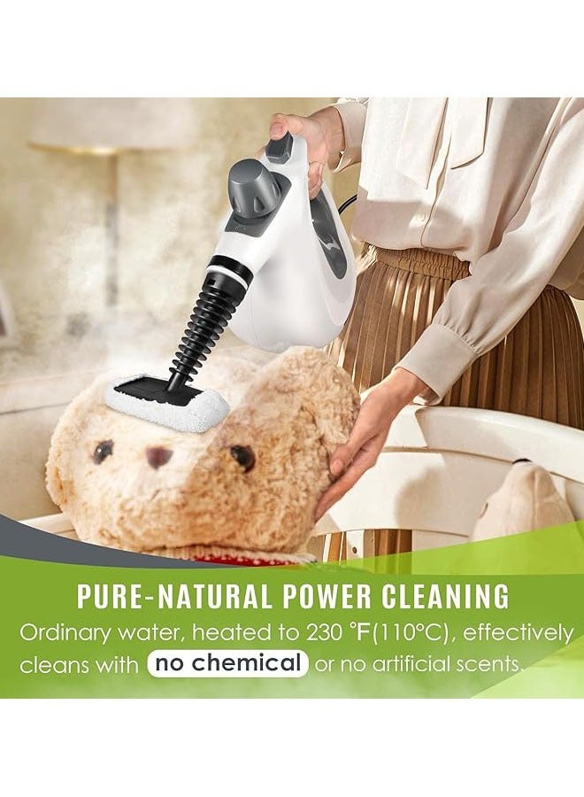 Arabest Pressurized Handheld Multi-Surface Natural Steam Cleaner with 12 pcs Accessories, Multi-Purpose Steamer for Home Use, Steamer for Cleaning Floor, Upholstery, Grout and Car  - Image 4