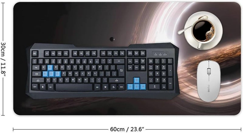 Keebik Gaming Mouse Pad, Interstellar Gargantua Black Hole Mouse Pad 11.8x23.6Inch Large Extended Computer Mouse Mat Keyboard Full Desk Mousepad for Gaming, Office, Home - Image 2