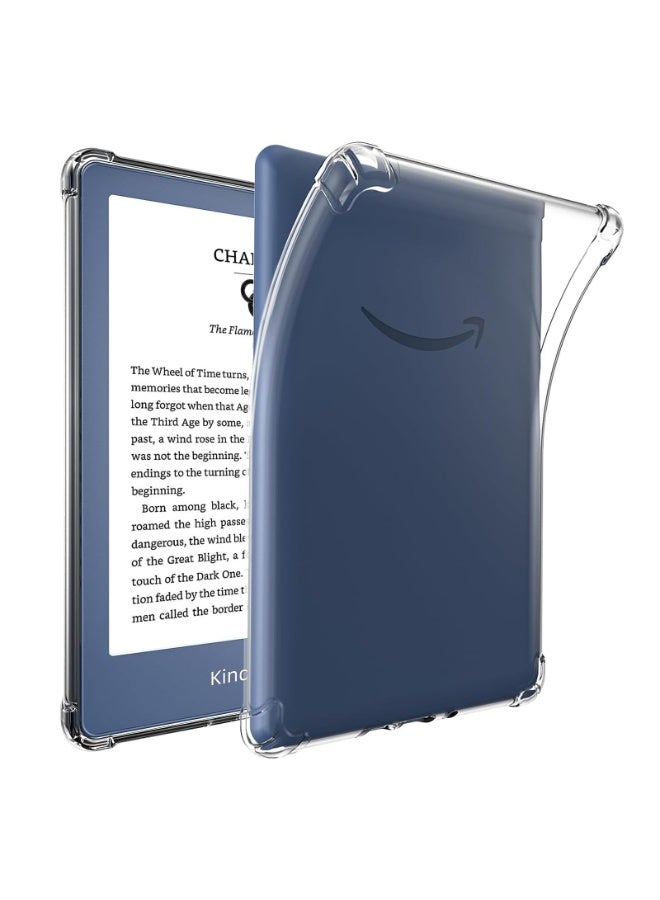 Peachjoy Clear Case for 6'' Kindle 11th Generation 2022 (NOT FIT Paperwhite/Oasis), Ultra Thin Slim Flexible Silicone TPU Back Cover, Lightweight Transparent Skin for Kindle 2022 - Image 1