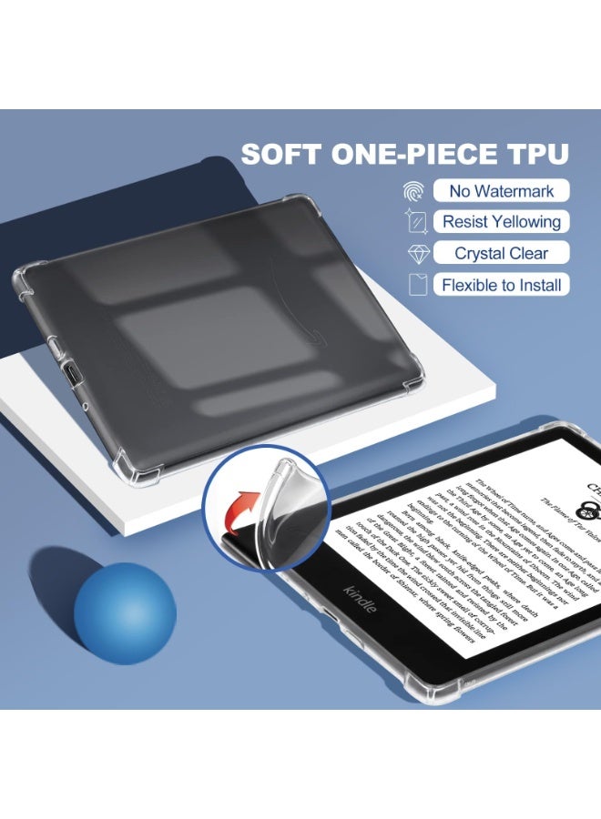 Peachjoy Clear Case for 6'' Kindle 11th Generation 2022 (NOT FIT Paperwhite/Oasis), Ultra Thin Slim Flexible Silicone TPU Back Cover, Lightweight Transparent Skin for Kindle 2022 - Image 3
