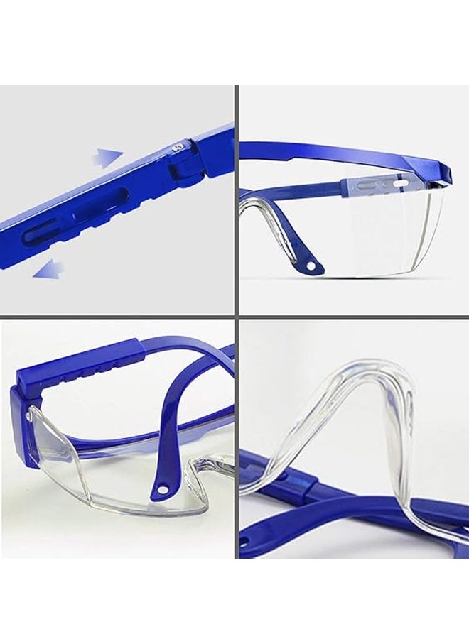 YALONG 5Pcs Safety Goggles, Safety Glasses Wrap Around Lenses and No Slip Grips，Anti Fog Dust proof Scratch proof Splash proof Chemical Wrapped Eye Protection for Work lab Nurse Worker Architect - Image 5