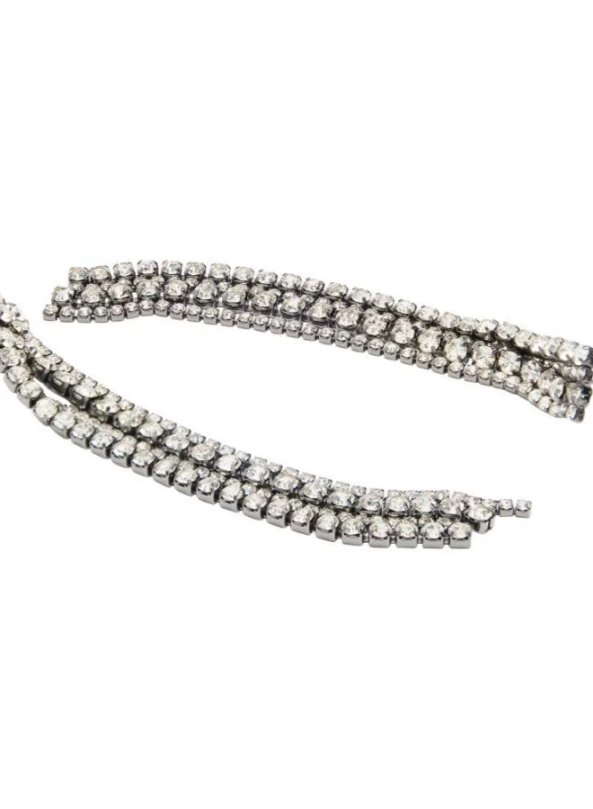 PARFOIS Long Chain Earrings With Crystals