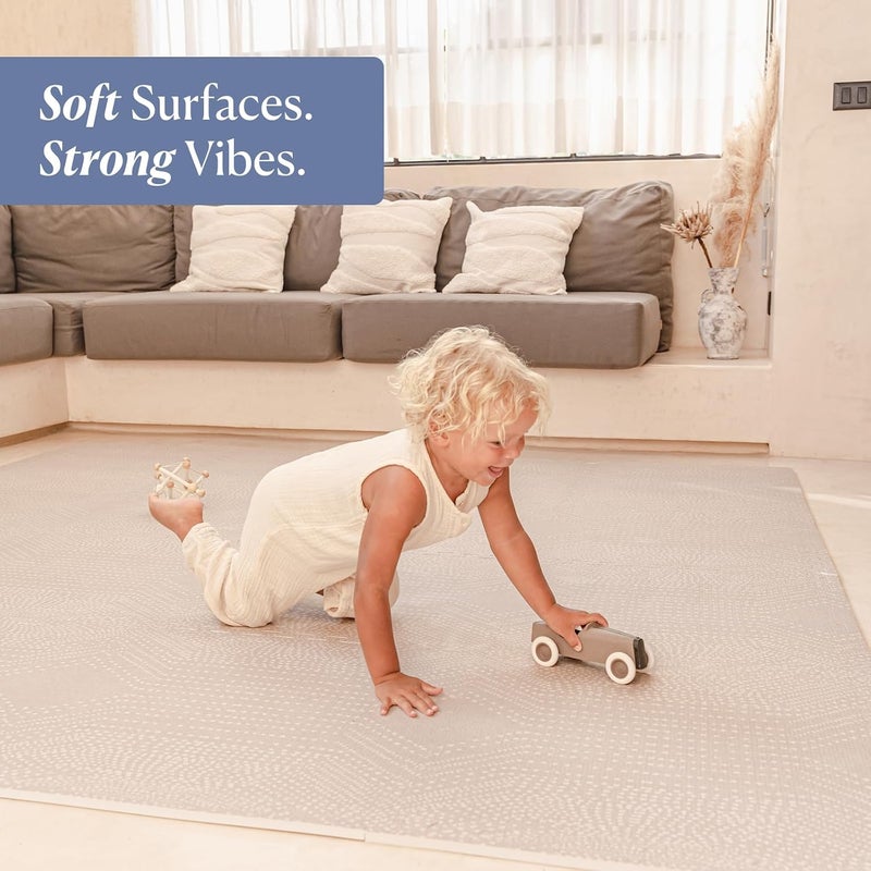 toddlekind - Premium Foam Mat, 4' x 6', 6 Extra Thick Foam Tiles for Babies and Toddlers, Stylish, Non-Toxic, Odorless. Perfect for Tummy Time, Crawling and - Image 3