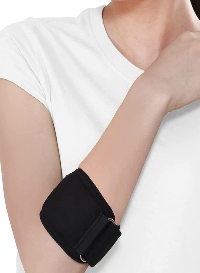 K SQUARIANS Tennis Elbow Support Band for Pain Relief, Tendonitis, Arthritis | Neoprene Elbow Brace for Gym & Sports | Adjustable Strap with Compression Pad for Men & Women | Medium - Image 1