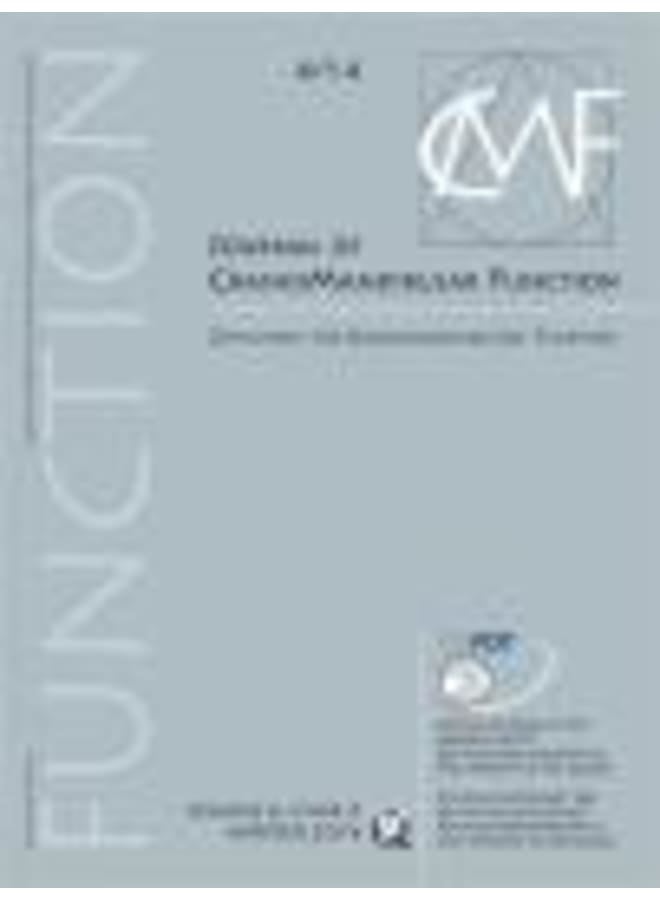Journal of CranioMandibular function vol 6 number 04/2014