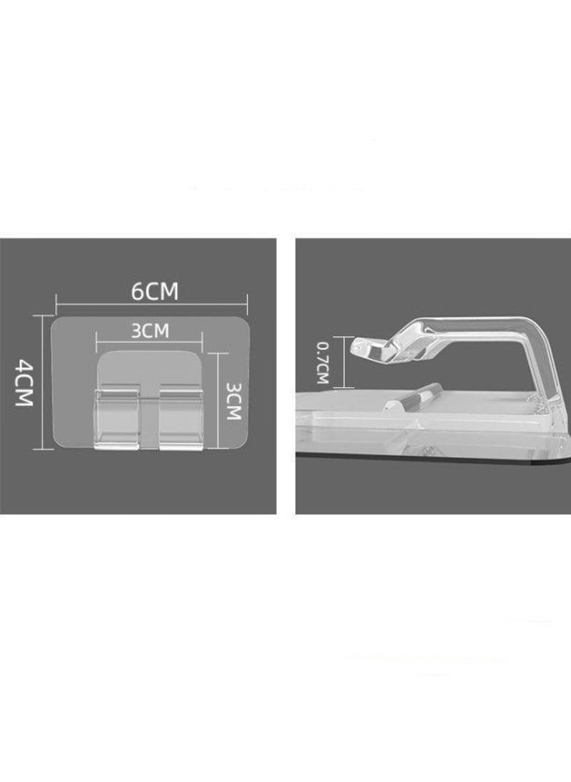 Generic No-Punching Transparent Seamless Multi-Functional Household Adhesive Hooks Strong Claw Hooks For Coats And Hats 4x 6 foot pad buckle 